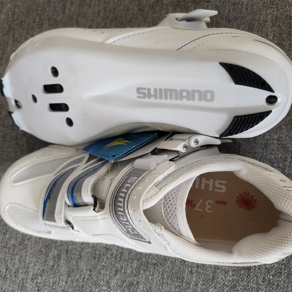 Shimano Kids White Cycling Shoes